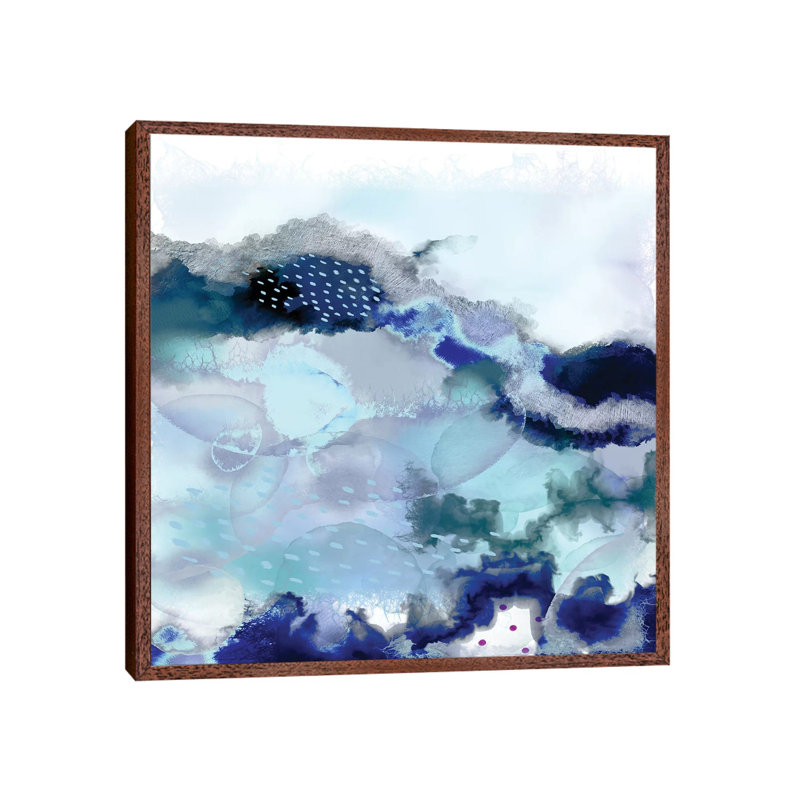 Evolving II Square 1 Piece Painting on Canvas, 93.98cm H x 93.98cm W x 3.81cm D, Classic Brown Wood Framed
