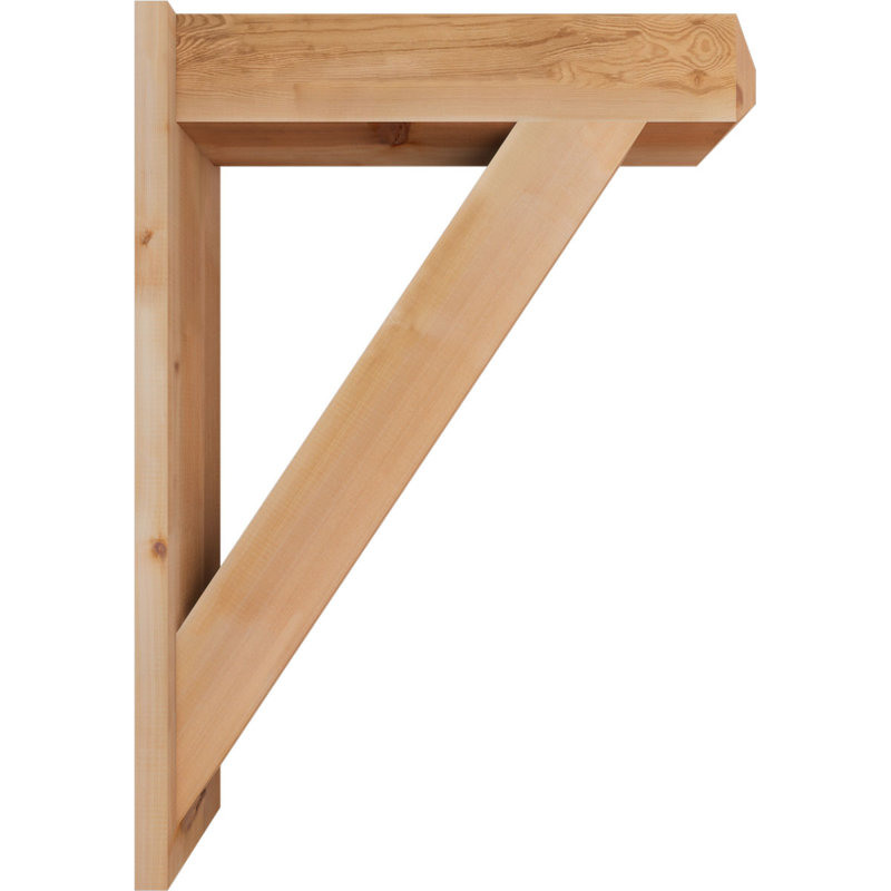 Artisan traditionnel en bois rustique, Cèdre rouge occidental l 7 1/2 po (lisse), P 32 po x H 44 po