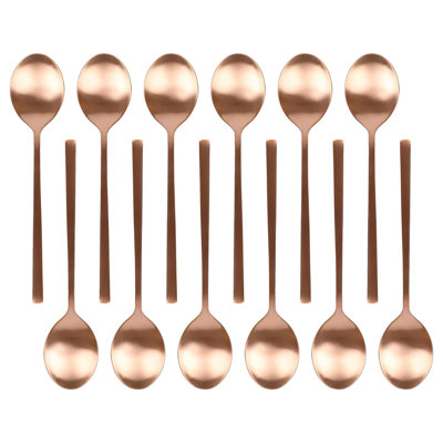 Argon Tableware Stainless Steel Dessert Spoons 