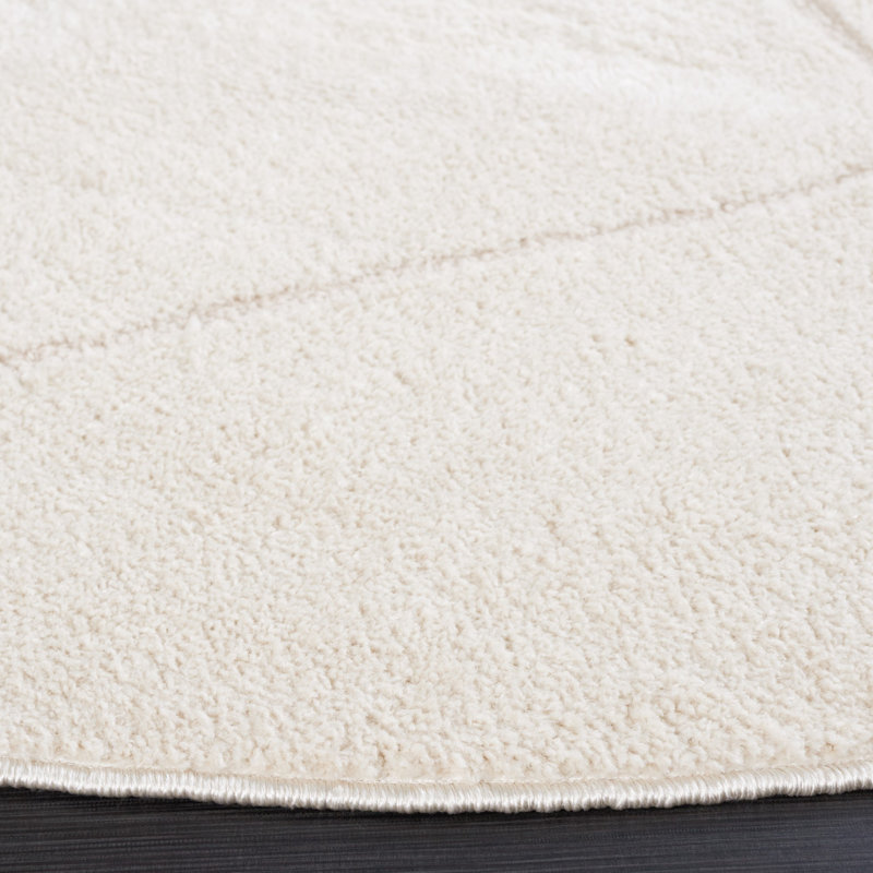 Tapis à motif géométrique Jacvalynn Performance, Rond 6 pi 7 po