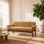 Canapé minimaliste à deux places en chenille - Sofa moderne capitonné avec accoudoirs rembourrés et coussin d'assise amovible-1463061065