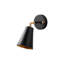 Industrial Wall Lamp, Black & Gold, 4.0 x 10.2 x 8.3 inches | Durable Metal Body, E27 Socket (Max 40W) | Elegant Scandinavian Design, Perfect for Hotels & Modern Interiors | IP20 Rated, Stylish Lighting for Home & Office Spaces-1179314740