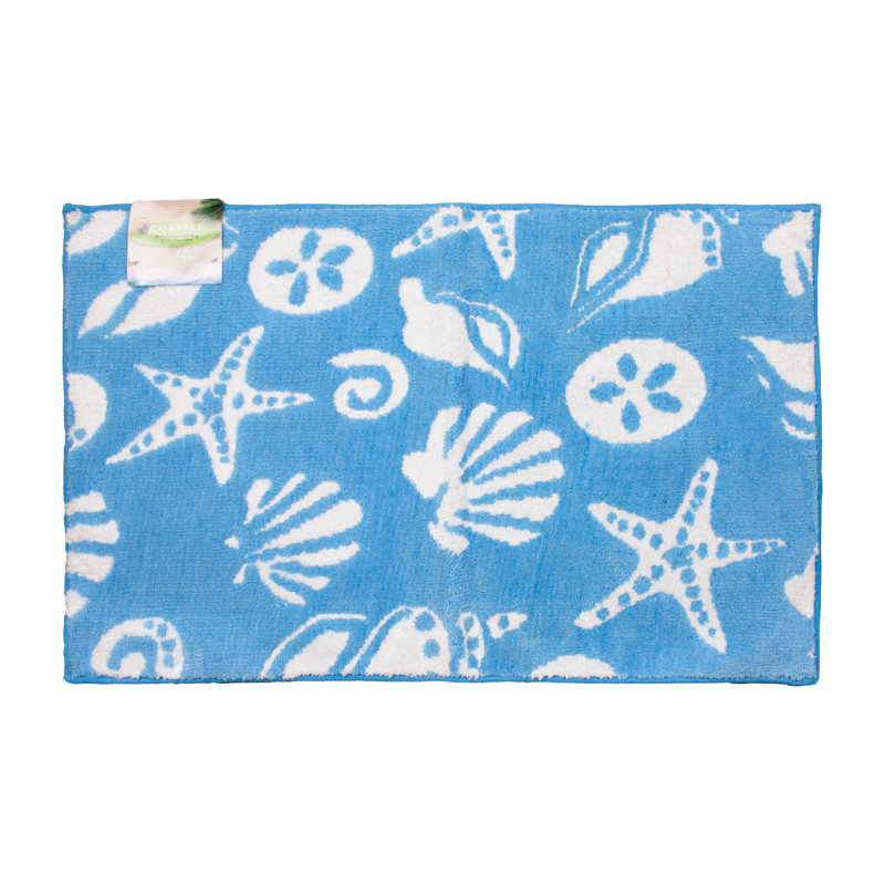 Tapis pour salle de bain Karinthia, L 24 po x L 40 po, Bleu