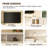 4 Piece Wall Unit Tv Stand With Bookshelf, Modern Tv Console Table With Led Lights, Large Entertainment Center With Open Shelves For Tvs Up To 65", Living Room Wine Cabinet Display Cabinet-958340155