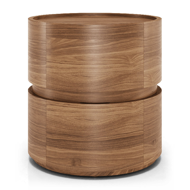 Kawita Nightstand in Wenge, Brown