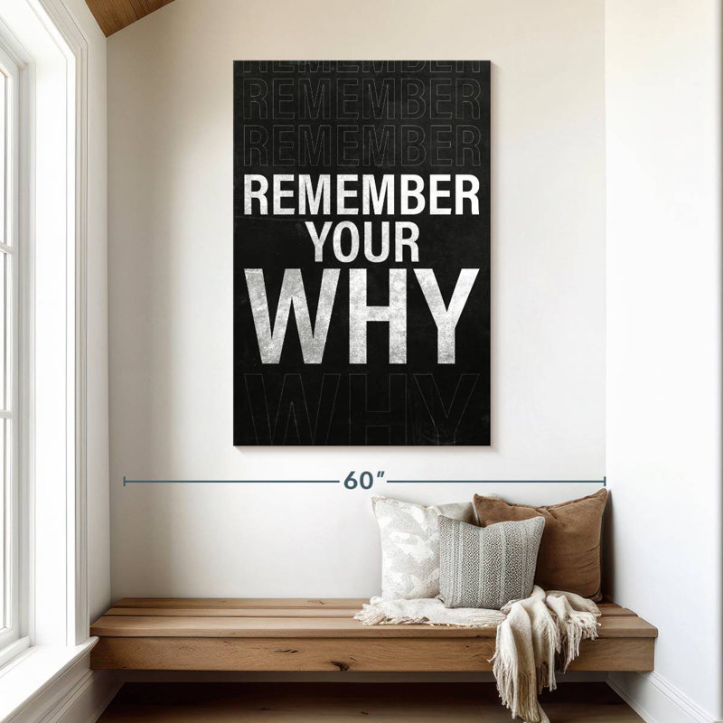Always Remember Your Why, 48" H x 32" W