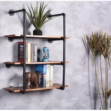 Pingree 2 Piece Solid Wood Floating Shelf