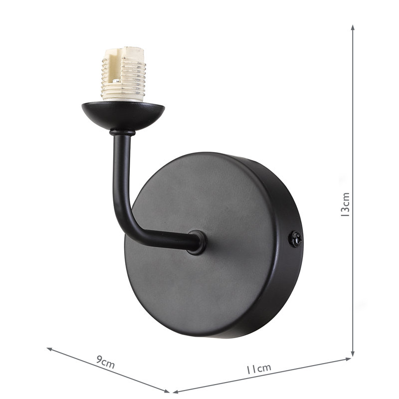 Wall Light, Satin Black