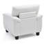 Chaise d'appoint chic et moderne en blanc-125572996
