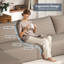 Canapé modulaire 136 po avec 1 repose-pieds Cloud, canapé modulaire moderne avec siège profond, canapé-lit en U confortable pour les appartements de salon et de chambre à coucher, aucun assemblage requis-1160120949