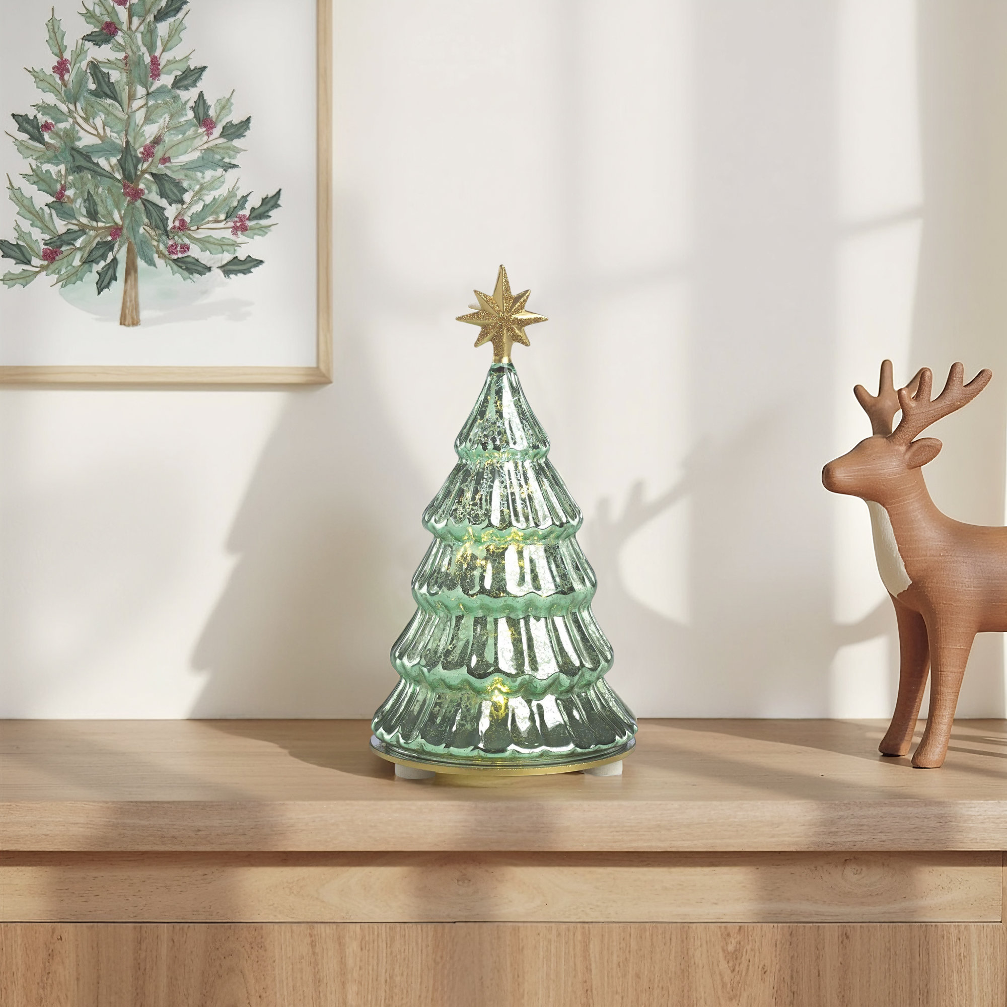 Radiant Light Lit Pine Tree