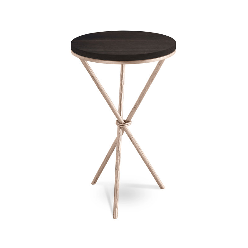 Table de bout à piédestal Alicia, Alpin, Argent antique