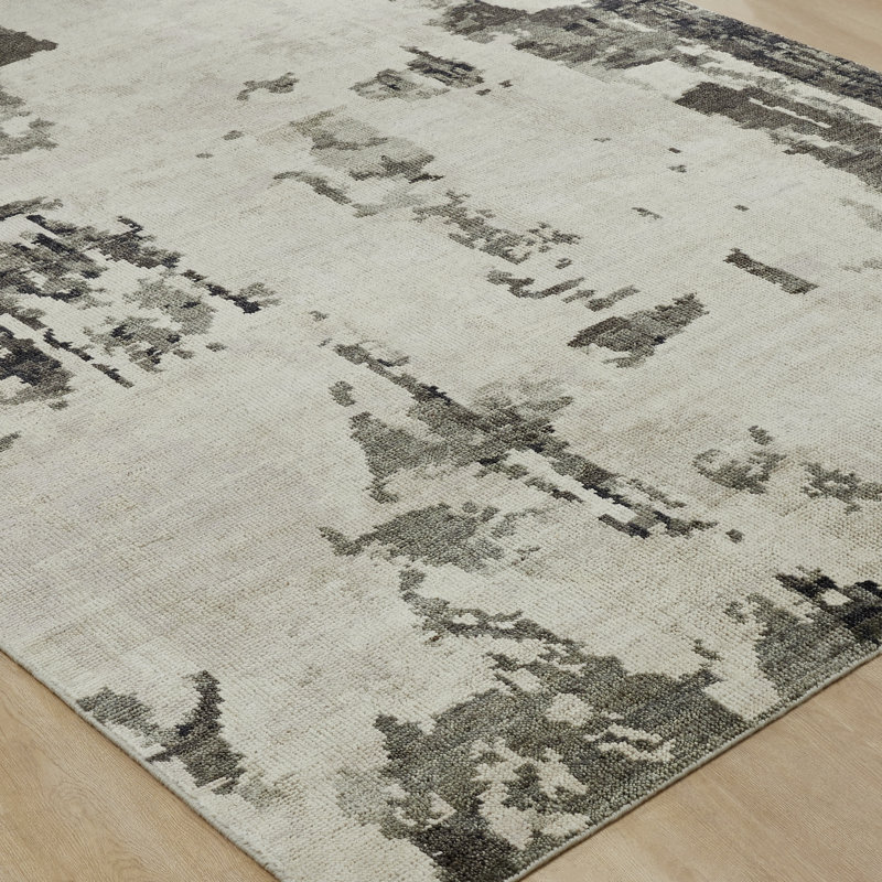 Toros Obsidian Veil Hand-Knotted Wool Area Rug, Rectangle 2' x 3'