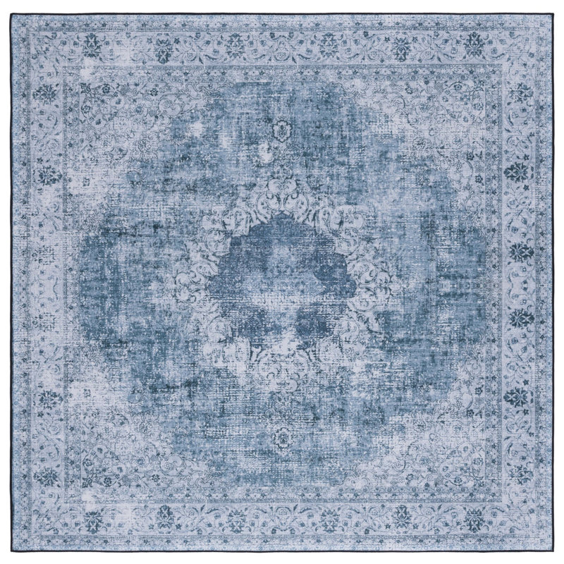 Tapis vert / gris Ziebarth 190 M / W S / R, Carré 6 pi