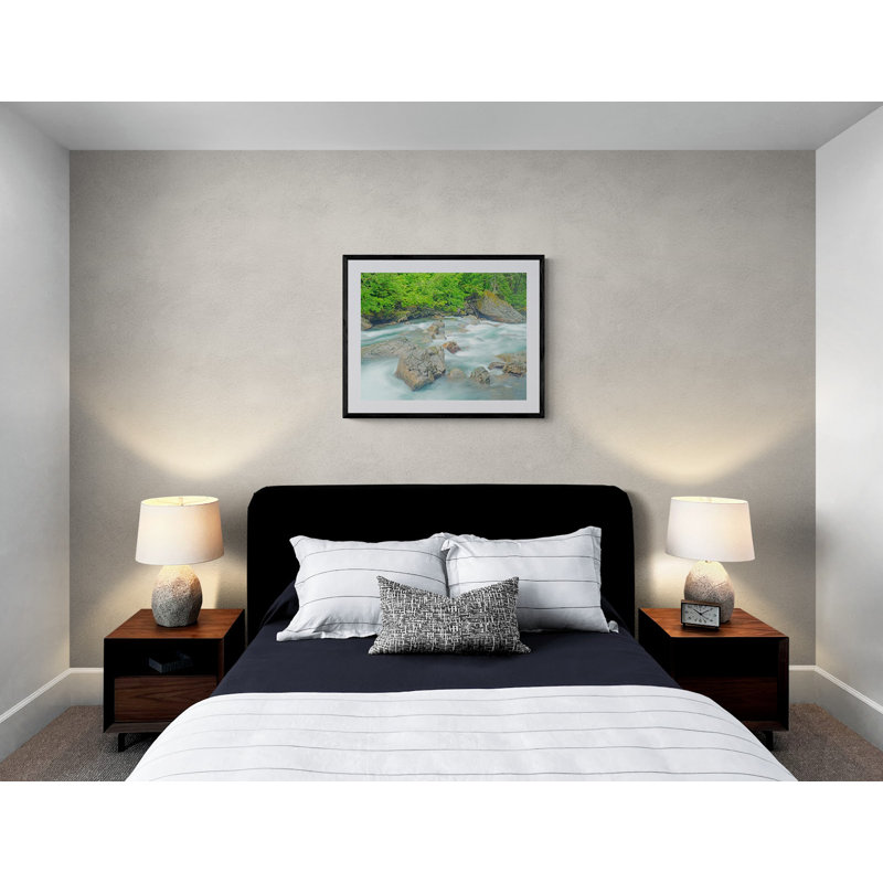 Sauk River #2 Print by Bruce Heinemann, Black Framed Paper, 24" H x 30" W