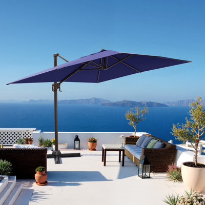 9' X 11' Outdoor Cantilver Umbrella, Weighted Base Not Included