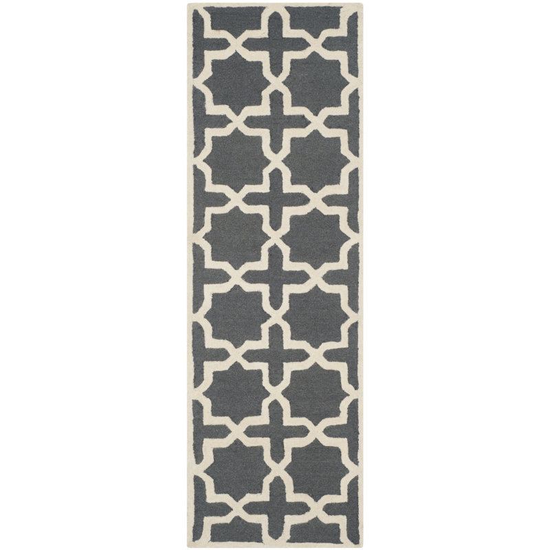 Igna Hand Tufted Wool Geometric Rug, Runner 2'6" x 8'