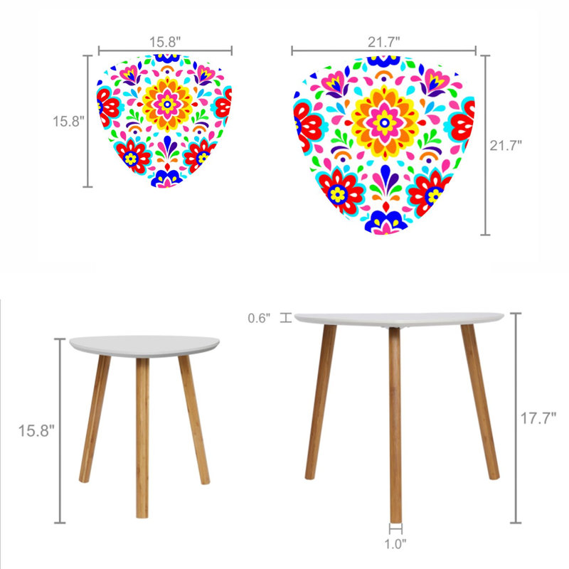 Ensemble de 2 tables basses gigognes Triangle