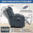Up To 350 LBS Chenille Power Lift Recliner Chair, Heavy Duty Motion Mechanism With 8-Point Vibration Massage And Lumbar Heating, USB And Type-C Ports, Stainless Steel Cup Holders-1560078731