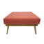 Corail de style Mid-Century, créant un tissu de salon confortable avec plateau souple et pieds en bois d'hévéa pour l'espace