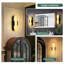 Ensemble de 2 appliques murales modernes en marbre naturel à DEL à intensité variable 3ct, noir-471267609
