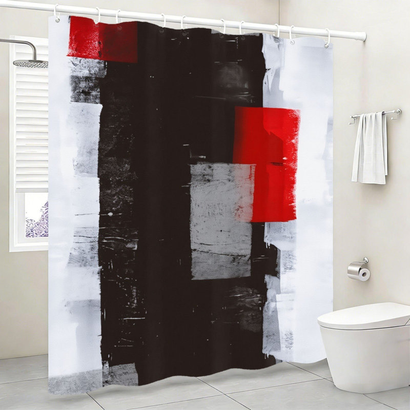 Rideau de douche abstrait 72 x 72 po / 180 x 180 cm