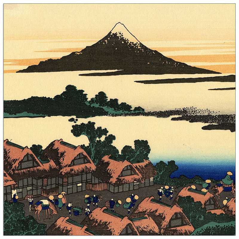 Hokusai - Wrapped Canvas Painting, 70cm H x 70cm W x 1.8cm D