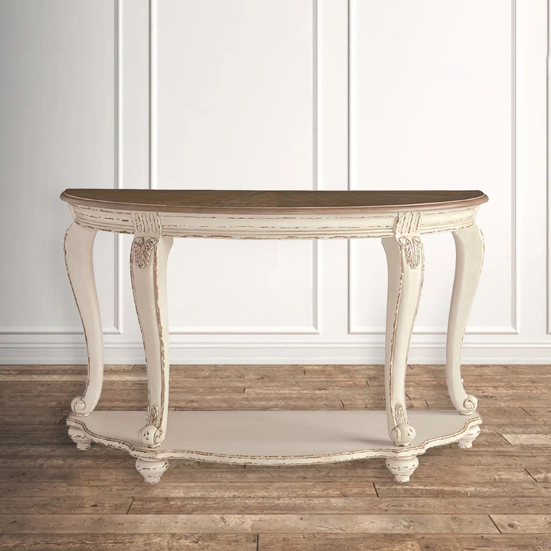 American-style vintage solid wood console table