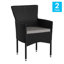 Chaises et coussins de patio intérieur / extérieur en acier avec cadre en osier-924029152-924029155