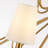 12-Light 55" Wide 2- Tier Classic Modern Black & Gold Finish Chandelier With Beige Fabric Stay-Straight Shades-1586440425