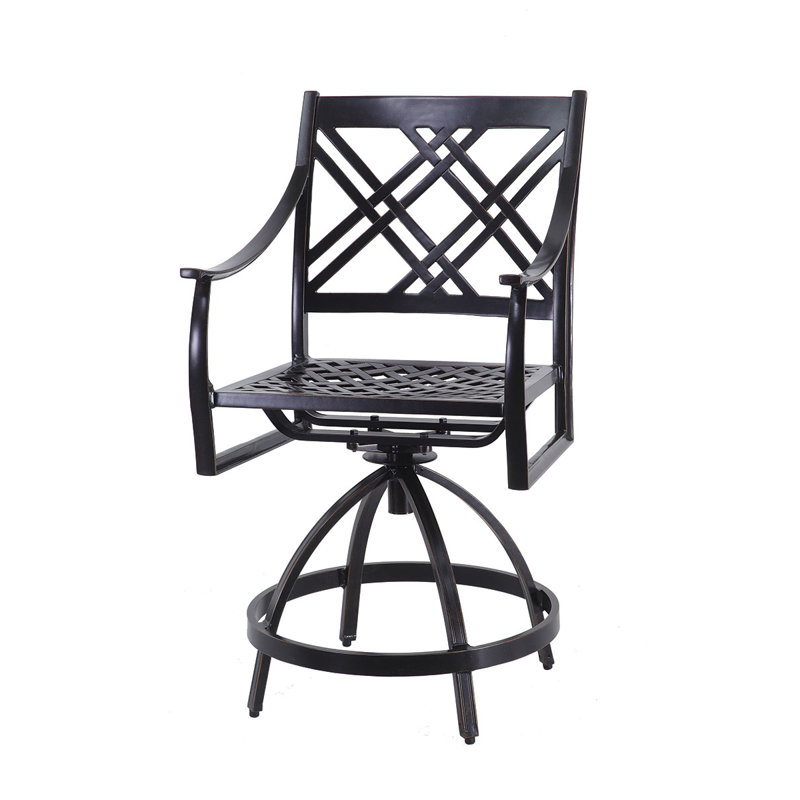 Edge Swivel Balcony Stool, Midnight Gold, 27"