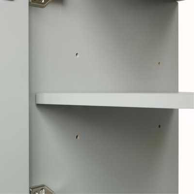 Meuble-lavabo de 36 po avec comptoir d'évier, meuble-lavabo avec deux portes et deux tiroirs, bois massif, tablette ouverte, panneaux de fibres à densité moyenne, paquet de deux, gris (ancien SKU: N725P245278E / N725P364203E)