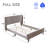 Upholstered Wingback Wooden Platform Bed Frame with Headboard, No Box Spring Needed-148080912