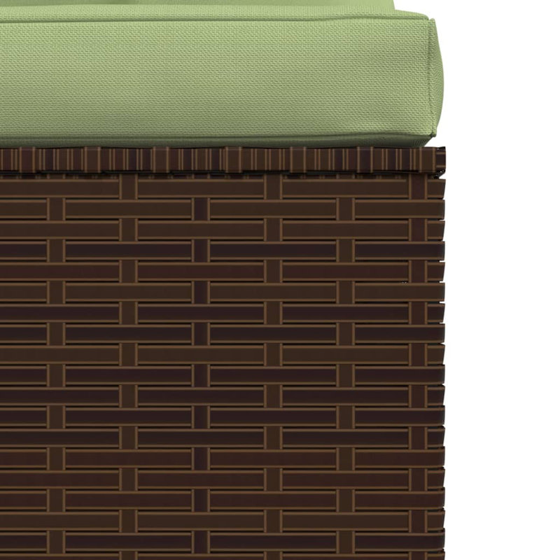Yeliz Patio Chair with Cushions, Brown, Green