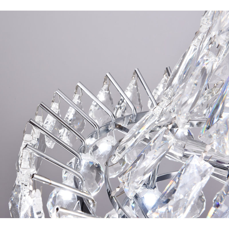 Lustre empire Bernhard, H 21,6 po x l 16,9 po x P 16,9 po, Polished Chrome