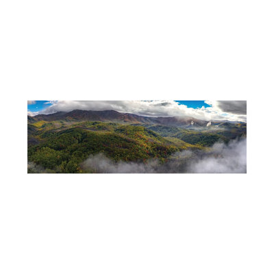 Fog Settling In The Smokies by Jonathan Ross Photography - Wrapped Canvas Panoramic Print