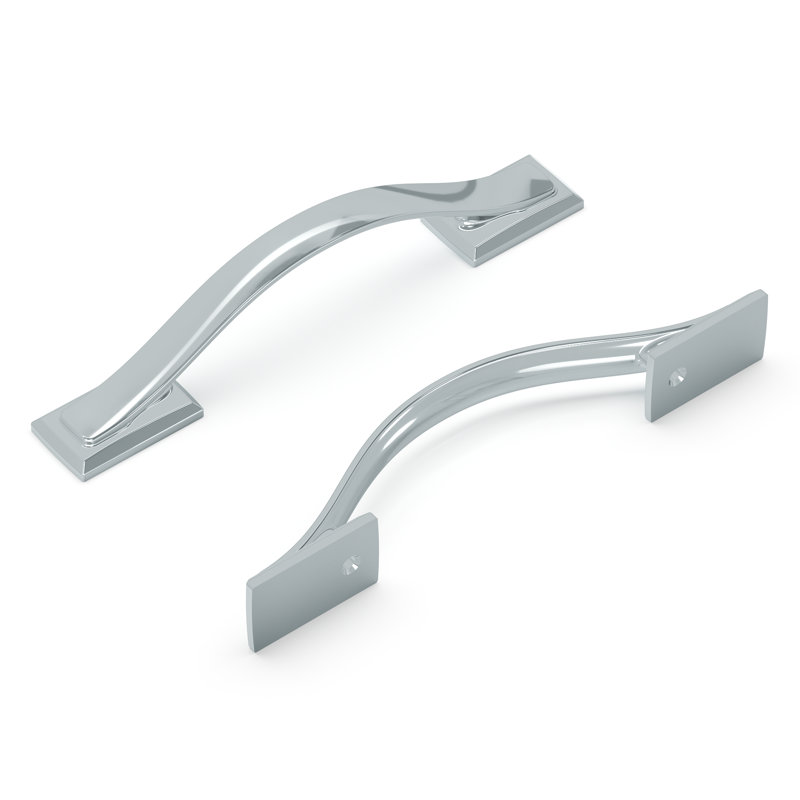 Dover Kitchen Cabinet Handles, Solid Core Drawer Pulls for Cabinet Doors, 3 3/4", Chrome