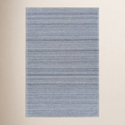 Eljah Denim Hand-Woven Flatweave Rug