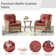 Carolina 4-Piece Wicker Outdoor High-Back Patio Chairs Set With Cushions