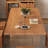 Solid wood acrylic suspended desk-1232133955