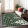Machine Washable Indoor/Outdoor Christmas Reindeer Xhevrie Green Rug