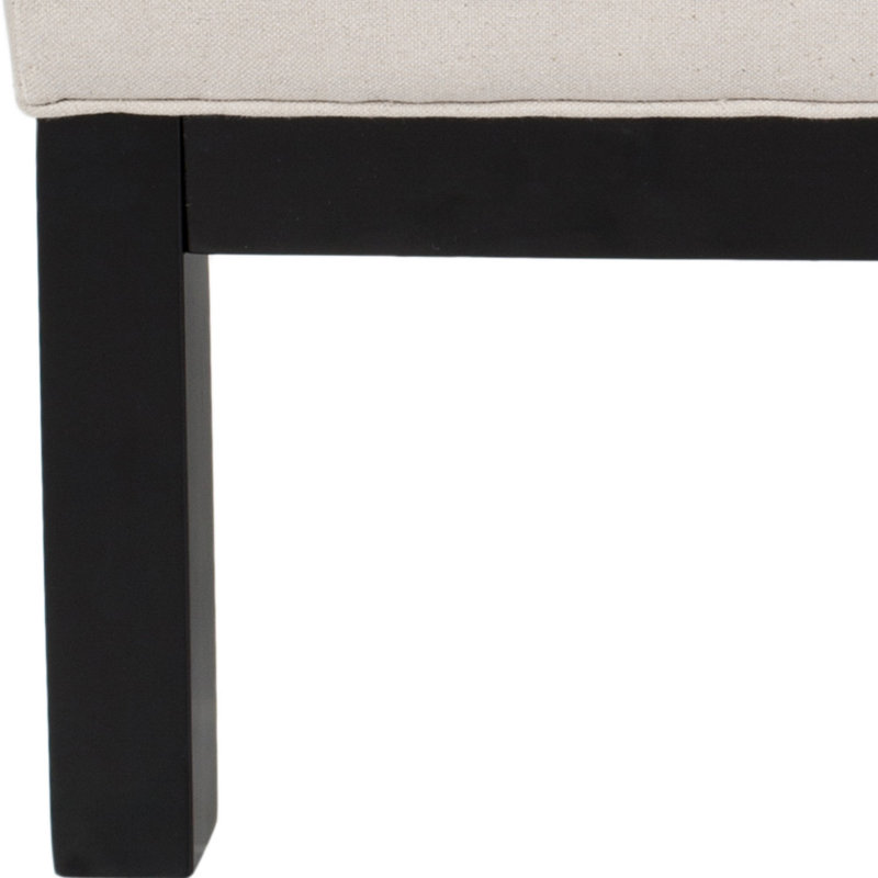 Repose-pieds de cocktail carré en similicuir de 37,4 po de largeur, Similicuir taupe