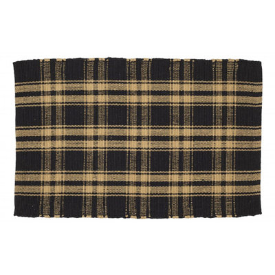Tapis à carreaux Amorie - jaune / noir