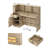 55" Reception Desk with LED Lights, Double-Layer Display Rack, L-Shaped Front Desk Reception Room Table Drawer With Lock-1722814936