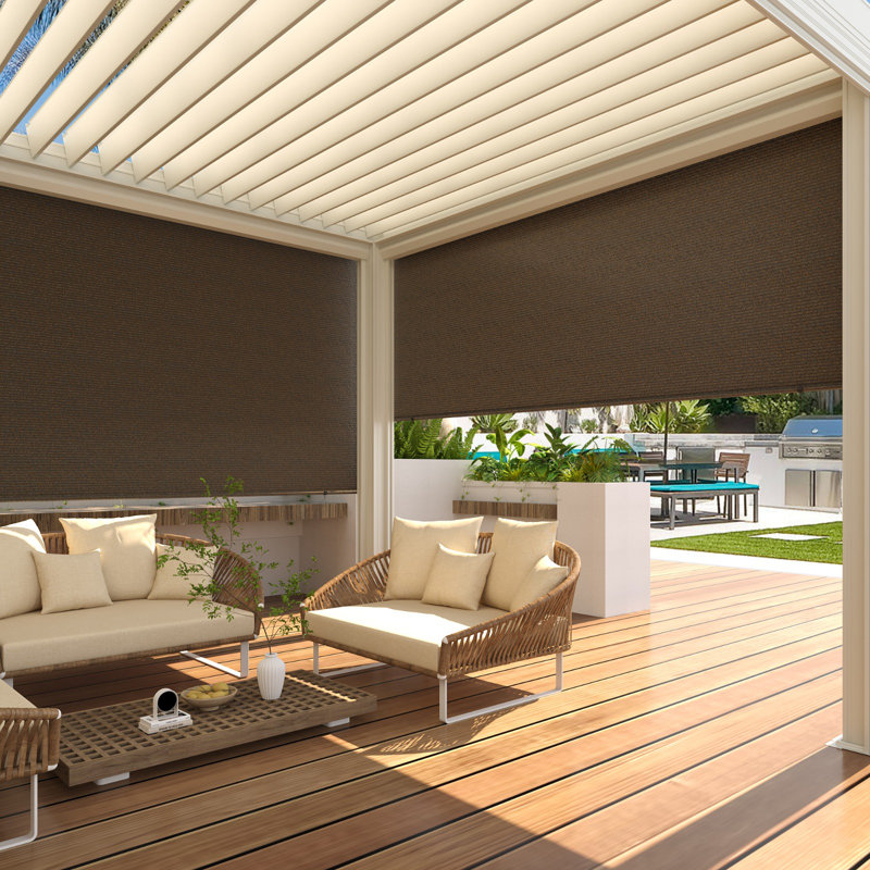 Pare-soleil d'extérieur avec protection UV, Brun, 10' H x 10' W