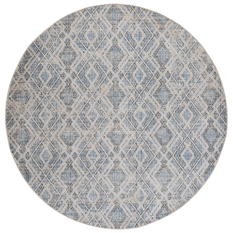 Grove 680 Performance Geometric Shapes Rug, Round 6'7"