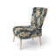 Chaise d'appoint rembourrée blanche et bleue Symphony Of Petal Gardens
