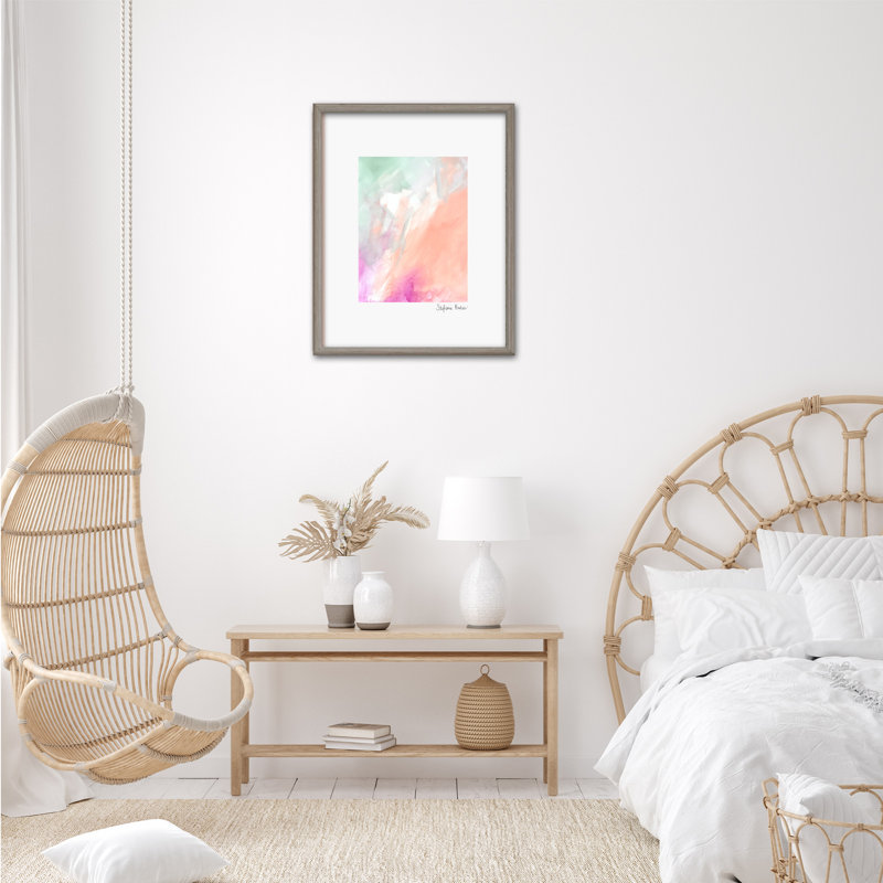 Spring Garden Print by Stefanie Bales, Framed Matted Print, Gray, 48" H x 32" W x 1.125" D