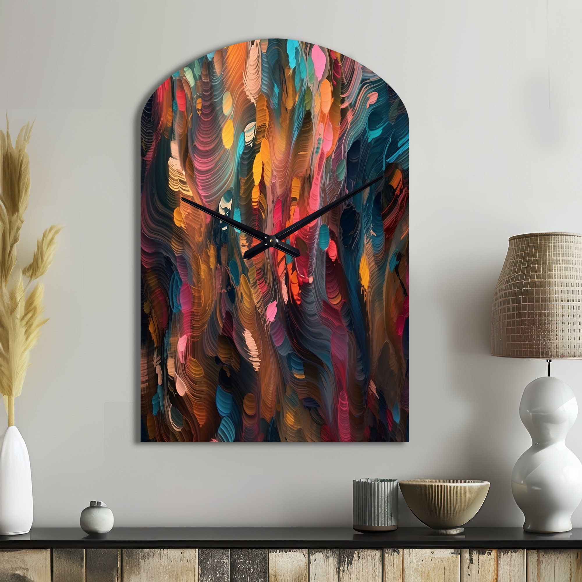 Design Art Random Swirls Abstract - Arch Shape Unique Abstract ...