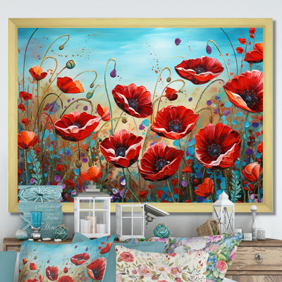 " Red Poppies Blossoming III "